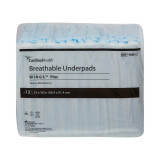 Disposable Underpad Wings™ Breathable Plus 23 x 36 Inch Fluff / Polymer Heavy Absorbency 988B12 Case of 6 988 Wings™ Breathable Plus 239551_CS