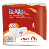 Tranquility HI-Rise Bariatric Incontinence Brief Adult 3X-Large Unisex Disposable Heavy Absorbency, 2192, Case of 32