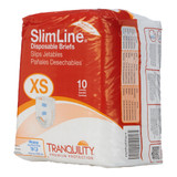 Tranquility Slimline Incontinence Brief Adult X-Small Unisex Disposable Heavy Absorbency, 2166, Bag of 10