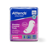 Attends Discreet Bladder Control Pad 10-1/2 Inch Length Moderate Absorbency Polymer Core One Size Fits Most, ADPMOD, Case of 200