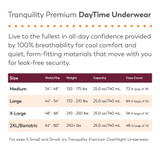 Tranquility Premium DayTime Absorbent Underwear Pull On with Tear Away Seams Adult X-Large Unisex Disposable Heavy Absorbency, 2107, Case of 56