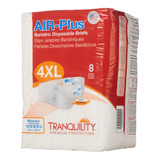 Tranquility AIR-Plus Bariatric Incontinence Brief Adult 4 to 5X-Large Unisex Disposable Heavy Absorbency, 2195, Bag of 8