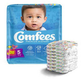 Baby Diaper Comfees Tab Closure Size 5 Disposable Moderate Absorbency 41541 BG/27 41541 ATTENDS HEALTHCARE PRODUCTS 907034_BG Baby Diaper Comfees Tab Closure Size 5 Disposable Moderate Absorbency 41541 BG/27 41541 ATTENDS HEALTHCARE PRODUCTS 907034_BG