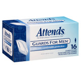 Attends Guards For Men Bladder Control Pad 5.9 X 12-1/2 Inch Light Absorbency Polymer Core One Size Fits Most, MG0400, Case of 64