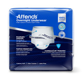 Attends Overnight Absorbent Underwear Pull On with Tear Away Seams Adult X-Large Unisex Disposable Heavy Absorbency, APPNT40, Bag of 12
