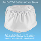 Sani-Pant Protective Underwear Unisex Nylon / Plastic Large Pull On Reusable, 850LG, Pack of 1