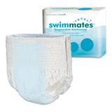 Swimmates Bowel Containment Swim Brief Pull On with Tear Away Seams Adult X-Large Unisex Disposable Moderate Absorbency, 2847, Bag of 14