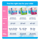 Comfees Female Toddler Training Pants Pull On with Tear Away Seams Size 3T to 4T Disposable Moderate Absorbency, CMF-G3, Bag of 23