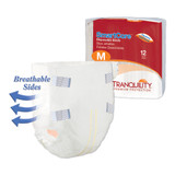 Tranquility SmartCore Incontinence Brief Adult Medium Unisex Disposable Heavy Absorbency, 2312, Pack of 12