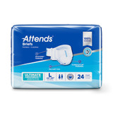 Attends Advanced Incontinence Brief Adult Large Unisex Disposable Heavy Absorbency, DDC30, Case of 72