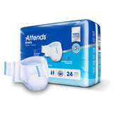 Attends Advanced Incontinence Brief Adult Large Unisex Disposable Heavy Absorbency, DDC30, Bag of 24