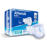 Attends Advanced Incontinence Brief Adult X-Large Unisex Disposable Heavy Absorbency, DDC40, Bag of 20