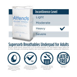 Underpad Attends Supersorb Breathables 23 X 36 Inch Disposable Polymer Heavy Absorbency ASB-2336 BG/5 ASB-2336 ATTENDS HEALTHCARE PRODUCTS 711881_BG