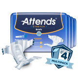 Adult Incontinent Brief Attends DermaDry Tab Closure Medium / Regular Disposable Moderate Absorbency DDSMR Case/96 DDSMR ATTENDS HEALTHCARE PRODUCTS 980213_CS