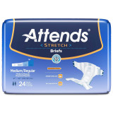 Adult Incontinent Brief Attends DermaDry Tab Closure Medium / Regular Disposable Moderate Absorbency DDSMR Case/96 DDSMR ATTENDS HEALTHCARE PRODUCTS 980213_CS