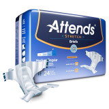 Adult Incontinent Brief Attends DermaDry Tab Closure Medium / Regular Disposable Moderate Absorbency DDSMR Case/96 DDSMR ATTENDS HEALTHCARE PRODUCTS 980213_CS