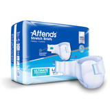Attends Stretch Incontinence Brief Adult Large / X-Large Unisex Disposable Heavy Absorbency, DDSLXL, Bag of 24