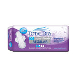 TotalDry Bladder Control Pad 11 Inch Length Moderate Absorbency Polymer Core Regular, SP1560, Bag of 20