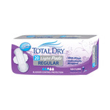 TotalDry Bladder Control Pad 11 Inch Length Moderate Absorbency Polymer Core Regular, SP1560, Bag of 20