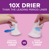 Poise Fresh Protection Bladder Control Pad 8-1/2 Inch Length Light Absorbency Sodium Polyacrylate Core One Size Fits Most, 19304, Pack of 44