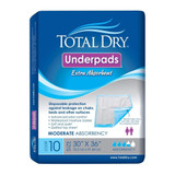 TotalDry Disposable Underpad 30 X 36 Inch Fluff / Polymer Heavy Absorbency, SP115410, Case of 100