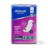 Attends Discreet Bladder Control Pad 15 Inch Length Heavy Absorbency Polymer Core One Size Fits Most, ADPULT, Case of 200