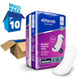 Attends Discreet Bladder Control Pad 15 Inch Length Heavy Absorbency Polymer Core One Size Fits Most, ADPULT, Case of 200