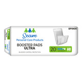 Secure Booster Pad Ultra Booster Pad 13 Inch Length Heavy Absorbency SecureLoc Core One Size Fits Most, SP1900, Bag of 20