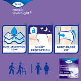 TENA ProSkin Overnight Super Absorbent Underwear Pull On with Tear Away Seams Adult X-Large Unisex Disposable Heavy Absorbency, 72427, Case of 48