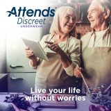 Adult Absorbent Underwear Attends Discreet Pull On X-Large Disposable Moderate Absorbency ADUF40 BG/16 ADUF40 ATTENDS HEALTHCARE PRODUCTS 1039112_BG