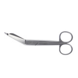 Bandage Scissors McKesson Argent Lister 5-1/2 Inch Length Surgical Grade Stainless Steel NonSterile Finger Ring Handle Angled Blunt Tip / Blunt Tip 43-1-231 Pack of 1