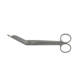 Bandage Scissors McKesson Argent Lister 7-1/4 Inch Length Surgical Grade Stainless Steel NonSterile Finger Ring Handle Angled Blunt Tip / Blunt Tip 43-1-241 Pack of 1