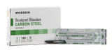 Surgical Blade McKesson Carbon Steel No. 10 Sterile Disposable Individually Wrapped 1632 Box of 1