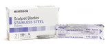 Surgical Blade McKesson Stainless Steel No. 10 Sterile Disposable Individually Wrapped 16-63610 Case of 1000