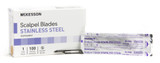 Surgical Blade McKesson Stainless Steel No. 15 Sterile Disposable Individually Wrapped 16-63615 Case of 1000