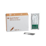 Surgical Blade Bard-Parker Rib-Back Carbon Steel No. 10 Sterile Disposable Individually Wrapped 371110 Case of 150