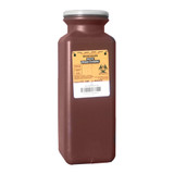 McKesson Sharps Container Red Base 10 H X 3-1/2 W X 3-1/2 D Inch Vertical Entry 0.425 Gallon, 101-185, Case of 20