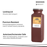 McKesson Sharps Container Red Base 10 H X 3-1/2 W X 3-1/2 D Inch Vertical Entry 0.425 Gallon, 101-185, Case of 20