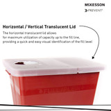 McKesson Prevent Sharps Container Red Base 13-3/4 W X 13-3/4 D X 14 H Inch Horizontal / Vertical Entry 8 Gallon, 80-8705, Case of 10