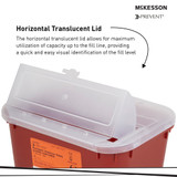 McKesson Sharps Container Red Base 5 H X 10 W X 7 D Inch Horizontal Entry 1 Gallon, 101-8703, Case of 24