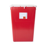 McKesson Prevent Sharps Container Red Base 24-3/5 H X 17-3/10 W X 13 L Inch Vertical Entry 18 Gallon, 2268, Case of 7