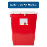 McKesson Prevent Sharps Container Red Base 20-4/5 H X 17-3/10 W X 13 L Inch Vertical Entry 12 Gallon, 2267, Pack of 1