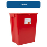 McKesson Prevent Sharps Container Red Base 20-4/5 H X 17-3/10 W X 13 L Inch Vertical Entry 12 Gallon, 2267, Pack of 1