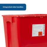McKesson Prevent Sharps Container Red Base 20-4/5 H X 17-3/10 W X 13 L Inch Vertical Entry 12 Gallon, 2267, Pack of 1