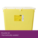 McKesson Prevent Chemotherapy Waste Container Yellow Base 24-3/5 H X 17-3/10 W X 13 L Inch Vertical Entry 18 Gallon, 2260, Case of 7