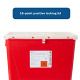 McKesson Prevent Sharps Container Red Base 20-4/5 H X 17-3/10 W X 13 L Inch Vertical Entry 12 Gallon, 2267, Case of 8