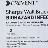 McKesson Prevent Sharps Container Bracket Plastic Wall Mount Locking, 2240, Case of 2