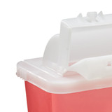 SharpStar In-Room Sharps Container Translucent Red Base 12-1/2 H X 5-1/2 D X 10-3/4 W Inch Horizontal Entry 1.25 Gallon, 8507SA, Pack of 1