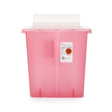 In-Room Sharps Container Translucent Red Base 16-1/4 H X 13-3/4 W X 6 D Inch Horizontal Entry 3 Gallon, 85221R, Pack of 1