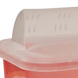 SharpSafety Sharps Container Translucent Red Base 10 H X 10-1/2 W X 7-1/4 D Inch Horizontal Entry 2 Gallon, 89671, Pack of 1